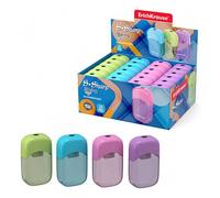 Equipamiento Escolar marca ERICHKRAUSE modelo Erichkrause Sacapuntas S-Sharp con Contenedor - Diseño Ergonomico - Cuchilla de Acero Resistente - Color Surtido