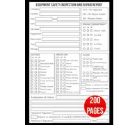 Equipment Safety Inspection Report Book: Daily Pre-Trip Vehicle Inspection Report for Drivers and Truckers