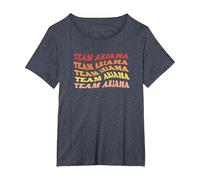 Equipo: Ariana Camiseta, Mujer Tallas Grandes, Azul Jaspeado, 2XL Grande