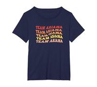 Equipo: Ariana Camiseta, Mujer Tallas Grandes, Azul Marino, 4XL Grande