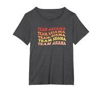 Equipo: Ariana Camiseta, Mujer Tallas Grandes, Jaspeado Oscuro, 4XL Grande