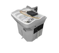 Equipo Circulación Cama de terapia de cabeza con circulación de agua para el cuidado del cabello Equipo de spa Tratamiento de vapor Sin agua Lavabo portátil de champú Agua (D)