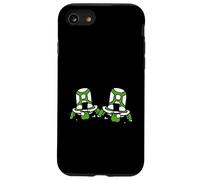 Equipo de 2 clases de monóculos con sombrero de copa rico de Sir Mr. Gentlemen de Turtle Carcasa para iPhone SE (2020) / 7 / 8