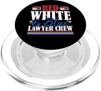 Equipo de Abogados Veteranos de la Bandera de Estados Unidos Rojo, Blanco y Azul PopSockets PopGrip para MagSafe