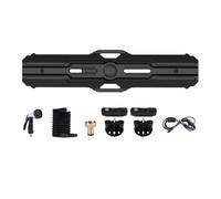 Equipo de acampada con depósito de agua a presión, sistema de ducha de viaje montado en el portaequipajes del techo, incluye manguera de agua y cabezal de ducha(Schwarz)