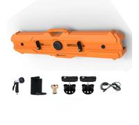 Equipo de acampada con depósito de agua a presión, sistema de ducha de viaje montado en el portaequipajes del techo, incluye manguera de agua y cabezal de ducha(Orange)