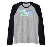 Equipo de Acceso Vascular Enfermería RN Enfermera Apreciación Vintage Camiseta Manga Raglan
