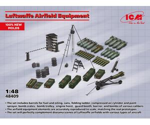 Equipo De Aeródromo Luftwaffe 1:48 Kit De Modelo De Plástico ICM
