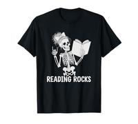 Equipo de alfabetización Vintage de Reading Rocks Messy Hair Library Camiseta