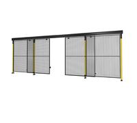 Equipo de ampliación de puerta X-GUARD (sin módulo de pared para puerta, postes ni mecanismo de bloqueo) Axelent, puerta doble como puerta corredera