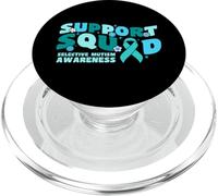 Equipo de Apoyo: concienciación sobre el mutismo selectivo | Teal Ribbon Fighter PopSockets PopGrip para MagSafe
