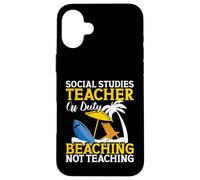 Equipo de apreciación de maestros de historia Estudios sociales fuera de servicio Carcasa para iPhone 16 Plus