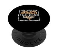 Equipo de apreciación del profesor de historia Estudios sociales PopSockets PopGrip Adhesivo