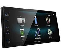 Equipo de Audio con Pantalla - Receptor Multimedia AV, 6,8” WVGA, Radio para Coche Bluetooth, Radio 2 DIN Negro con Netflix, Youtube, Llamadas y Mensajería - DMX120BT Kenwood