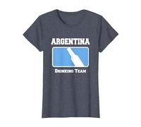 Equipo de Bebida Argentina Camiseta, Mujer, Azul Jaspeado, 3XL