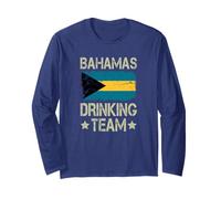 Equipo de Bebidas de Bahamas Bandera de Las Bahamas Beber Divertido Manga Larga