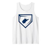 Equipo de béisbol WV Baseball Home Plate Mountain State West Virginia Camiseta sin Mangas