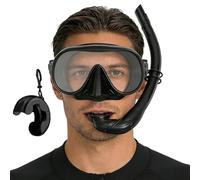 Equipo de buceo para adultos - Equipo de buceo con vista panorámica | Con estuche y ajustable, Snorkel plegable de viaje - Para mujer, hombre, familia, aficionados, natación, mar