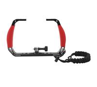 Equipo de Buceo Submarino, Fácil Instalación Soporte Liviano para Bandeja de Buceo Empuñadura de Silicona para Cámara de Acción (Rojo)