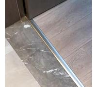 Equipo de costura de alfombra de piso, Tira de transición plateada níquel satinado, tiras umbral puertas madera a azulejo, tira ajuste borde piso for interior, puerta exterior, baño