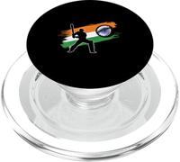 Equipo de Cricket Indio | Jugador de Cricket Bandera de la India | Jugador de críquet PopSockets PopGrip para MagSafe