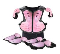 Equipo de de Cross para niños, Protector de Motocicleta para niños Seguro y Transpirable con Rodilleras y Coderas, Conjunto de Equipo de protección para niñas