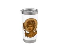 Equipo de doncella Virgo Steampunk Zodiac Vaso térmico de acero inoxidable de doble pared