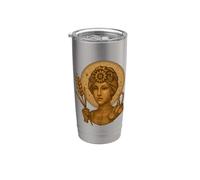 Equipo de doncella Virgo Steampunk Zodiac Vaso térmico de acero inoxidable de doble pared