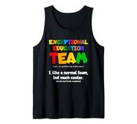 Equipo de Educación Excepcional Sped Ese Maestro Definición Humor Camiseta sin Mangas