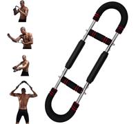 Equipo De Entrenamiento Ajustable para Pecho Y Brazos, Barra De Entrenamiento De Fuerza Portátil para Ejercicios Completos De La Parte Superior del Cuerpo, Diseño Red Black Spring 50KG
