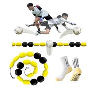 Equipo de entrenamiento de fútbol con cadena de rebote para mejorar el tiempo de reacción y control de la pelota, incluye bolsas de agua y calcetines de fútbol