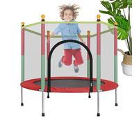 Equipo De Entretenimiento De 55 Pulgadas, Trampolín Para Con Trampolín Interior Y Exterior De 140 Cm Para