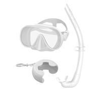Equipo de esnórquel para adultos - Máscara panorámica antifugas de 16 x 6 cm con esnórquel seco | Kit de buceo plegable de silicona con correa de ajustable, diseñado para entusiastas del buceo