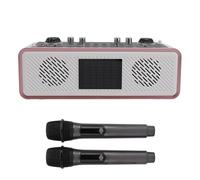 Equipo de Estudio de Música, Equipo de Podcast Altavoz de Carga Tipo C Kit de Micrófono Inalámbrico Kit de Tarjeta de Sonido de Karaoke con Placa Mezcladora de Sonido para