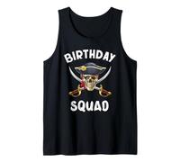 Equipo de fiesta de aniversario a juego con temática pirata Camiseta sin Mangas