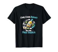 Equipo de Fiesta de Tequila Cook Clean Repeat Not Me Pass Camiseta