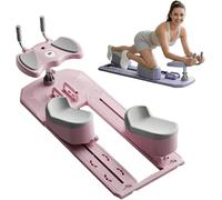 Equipo de Fitness para el hogar, Camilla de Entrenamiento de Pilates para Fortalecer el Tronco, Entrenador de Columna y Columna Lumbar 6 en 1 (Pink,120*38*38)