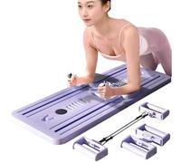 Equipo de fitness - Tabla deslizante abdominal para ejercicios de pilates, tabla abdominal multiusos con cuerda elástica para gimnasio en casa (morado)