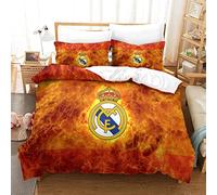 Equipo de Fútbol Juego de Funda Nórdica 220X230cm (Cama de 150/160) Funda de Edredón de Microfibra Suave con 2 Fundas de Almohada 50x75