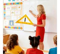 Equipo de geometría matemática: transportador para medición de ángulos, pizarra y transportador de pizarra blanca, regla grande para profesores, para dibujar, curso de matemáticas, escuela, aula