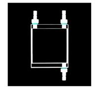 equipo de laboratorio 1 unidad de cubeta de celda de flujo de cuarzo, longitud de trayectoria, 10mm, 27ml, luz bidireccional