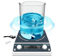 Equipo de Laboratorio Agitador magnético de 5-30 L, Mezclador con Pantalla Digital, 50-1500 RPM, con función de temporización, rotación hacia adelante y hacia atrás, Motor sin esco
