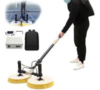 Equipo de limpieza de paneles solares con varilla telescópica y kit de poste eléctrico de alimentación de agua para un mantenimiento eficiente del panel fotovoltaico