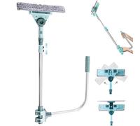 Equipo De Limpieza De Ventanas Fuera De La Ventana Cleaner En Forma De U TelescóPico Sobreshipe De Doble Cara Para La Limpieza De Ventanas Kit De Limpieza De Ventanas 2 En 1 Para Espejos De Ventana