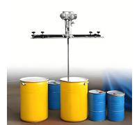 Equipo de Mezcla de Pintura, Agitador IBC 1000L, Máquina Misceladora de Tanque, Mezcladora Comercial de Pintura con Soporte de Suspensión, Miscelador Horizontal para Tinta(3Cylinder)
