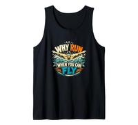 Equipo de natación Butterfly por qué Correr Cuando Puedes Volar Humor Camiseta sin Mangas