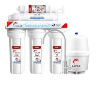 Equipo de Osmosis Inversa 5 Etapas Domestico con Membrana de 50 Gpd Incluye Filtros Osmosis Inversa 5 Etapas de Coconut Ecologico, Deposito Osmosis 5 Litros, Grifo de Osmosis Inversa y Bastidor ABS