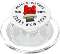 Equipo de Papá Noel con música navideña de Metal, Papá Noel Fresco de Navidad PopSockets PopGrip para MagSafe