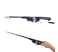 Equipo de Pesca Caña de Pescar y Carrete Combos Caña telescópica de Bolsillo Caña de Pescar Compatible con Hilo de Pescar Cañas de Pescar portátiles