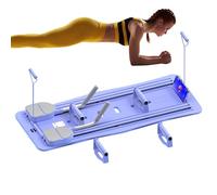 Equipo de pilates de alta resistencia portátil - Juego de reformador de pilates compacto con tablero de rodillo de rebote automático (morado)